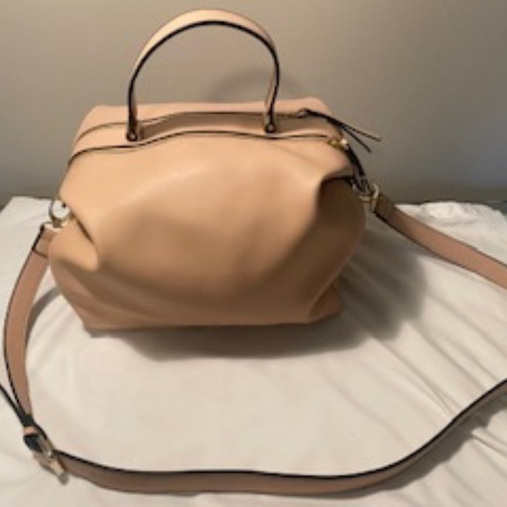 Blush Vegan Fashion Bag with Short and Long Strap